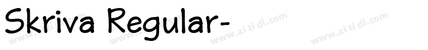 Skriva Regular字体转换